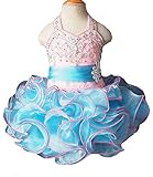 hzcq小さな女の子誕生日パーティーガウンInfantミスコンテストチュチュドレス カラー: ピンク