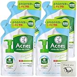 アクネス メンソレータム ふわふわ泡洗顔 つめかえ 140ml 4個セット + Kunutonnオリジナルロゴ入りおまけ付