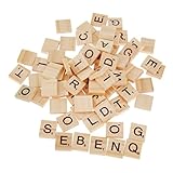 ノーブランド品 　　100個セット　木製　立方体　1.8 * 1.8ｃm　黒　英語文字　タイル　積み木　ブロック たっぷり　知育 幼児教育 おもちゃ