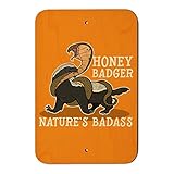 Honey Badger Nature 's BadassホームビジネスオフィスSign 6" x 9" SIGN.WOOD.9X6.Z000856_8