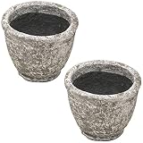 陶器植木鉢 フォレストポット 風花(かざばな) 小2個セット 4.5号 外径13.5cm×高さ11.5cm 154086S-S24-2P