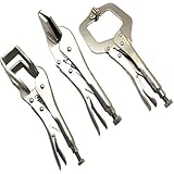 Simplyシルバー – 3 pcロックViseグリップ溶接クランプCクランプシートメタルクランプPlier