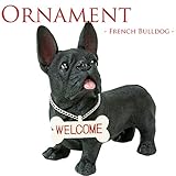 ウェルカムオーナメント犬　フレンチブルドッグ黒