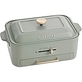 BRUNO ブルーノ コンパクトグリルホットプレート 減煙 煙が出にくい 焼肉グリル 焼肉プレート おうち焼肉 平面プレート たこ焼きプレート 減煙グリルプレート グリーン BOE109-GR