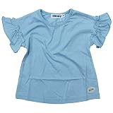 《初夏盛夏対応》 SUCRE(シュクル) 天竺袖フリル半袖Tシャツ 90cm/ブルー NO.F-474135