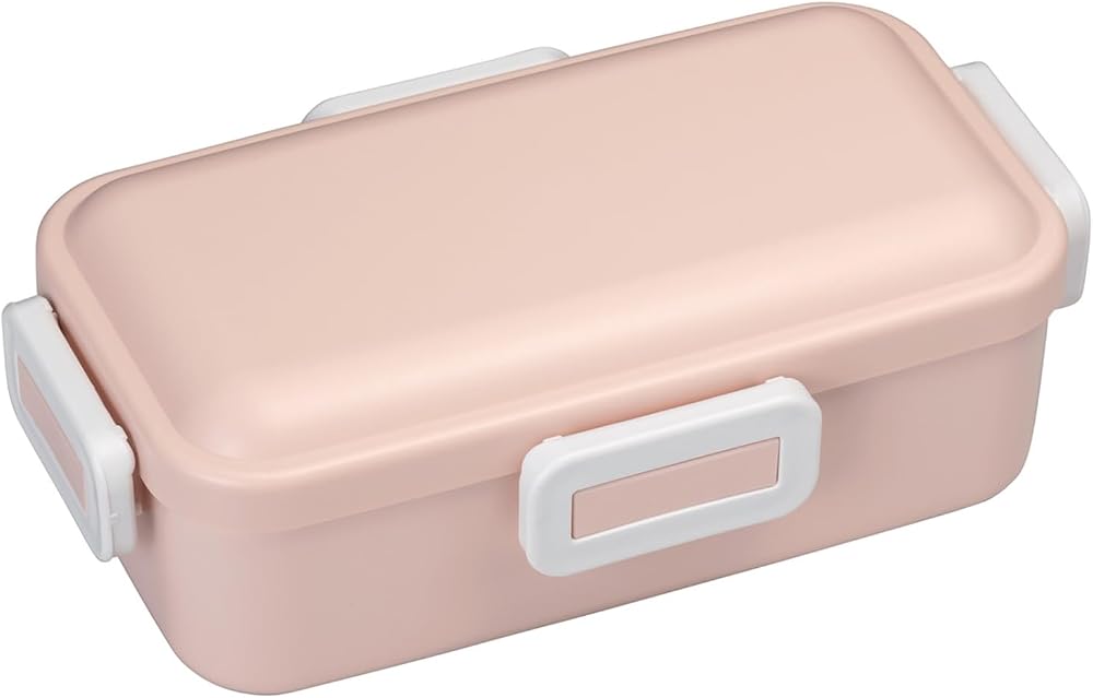 スケーター(Skater) 弁当箱 530ml 1段 女性 日本製 汁漏れしにくい4点ロック ランチボックス 食洗機対応 レンジ対応 くすみピンク PFLB6AG-A