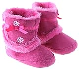 (ダンティヤ)Dantiya  ベビー　キッズ　新生児　秋冬　シューズ　バラ色　靴　ファーストシューズ (13cm)