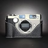 手作り本革ハーフコンタックス用と互換性G2 G1カメラ牛革バッグカバー Contax G2 G1 (Black,G2)