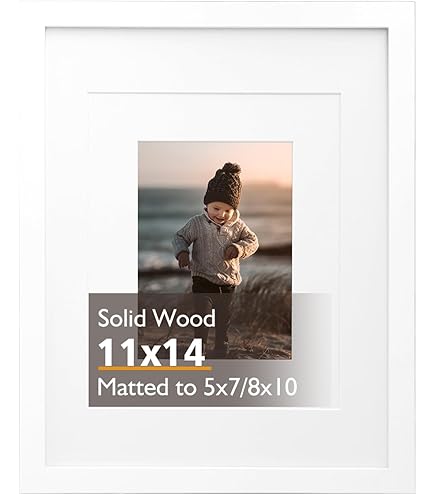 Amazon.co.jp: 11x14 写真フレーム 3枚セット 無垢オーク材フレーム 11