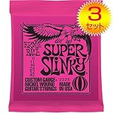 【3セット】ERNIE BALL/アーニーボール 2223[09-42] SUPER SLINKY エレキギター弦