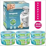 Sangenic, Starter Set Nappy Bin MK4 Hygiene Plus, Includes 7 Cartridges by Rotho