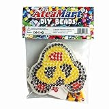 AteaMart DIYビーズ&ペグボード パック (キット内容:5mm-1パック200ピース+1個ヒューズビーズ ボード+アイロンペーパー) FORクリスマスギフト（アーシーイエロー）並行輸入品