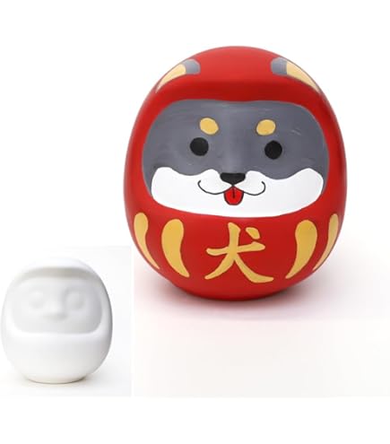 Amazon.co.jp: 玉善 絵付け用 素焼き お絵かき貯金箱 だるま KT-8