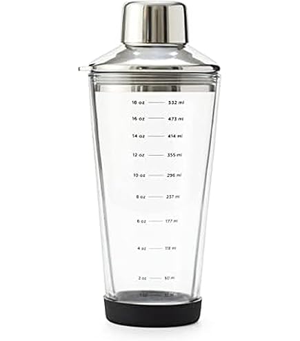 Fever-Tree Easy Shaker – Shaker Cocktail A Doppia Parete Con Colino Integrato E Coperchio A Vite – 2 Cocktail