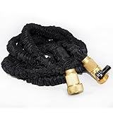 BSTPOWER Expandable Garden Hose 100 FT Flexible Water Hose Leak-proof with Solid Brass Fittings Doub