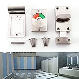 カラー表示窓付 住宅屋内用レバーハンドル WCロック トイレ錠 ドアノブ ステンレス製