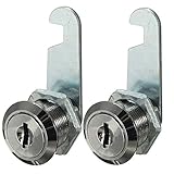 ILS - Zinc Alloy Cam Locks Filing Cabinet Mail Box Drawer Cupboard Locker with Two Keys 16mm/ 20mm