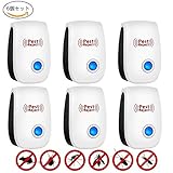 HoneyView 超音波式害虫駆除機 ねずみ/蚊/ゴキブリ/蟻/蜘蛛/コウモリなどに対応 ねずみ駆除 害虫駆除 省エネ 無毒無害 電池不要 駆除器6個セット虫除け器