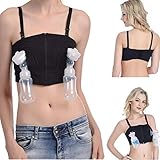 Formemory 授乳ブラジャー 授乳ブラ 搾乳 ブラ マタニティブラジャー ノンワイヤー 妊婦 産後 矯正下着 モンコジーさく乳器対応 乳房ポンプ用 搾乳器用 肌着 下着 ハンズフリー (L (L