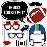 カスタムエンドゾーン – Football写真ブース小道具キット – Football party supplies for a Personalized誕生日パーティーベビーシャワーまたは – 20