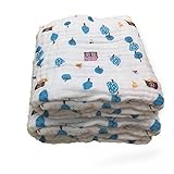 MIUSE　ガーゼケット　６重　ベビーブランケット　１０５＊１０５　タオルケット　おくるみ　柔らかい肌さわり　バスタオル　保温性　吸水 (二枚木)