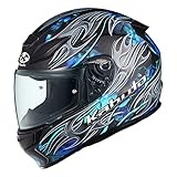 オージーケーカブト(OGK KABUTO)バイクヘルメット フルフェイス SHUMA FLAME(フレイム) フラットブラックブルー (サイズ:S)