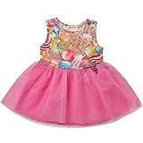 JXStar Baby Girlユニコーンプリントチュチュドレスノースリーブレースシフォン誕生日ドレス US サイズ: 1 Year カラー: ピンク