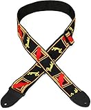 [フェンダー] ストラップ 2" Monogrammed Strap, Black/Yellow/Red
