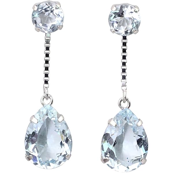 Amazon.co.jp: ［Barzaz(バルザス)］ アクアマリン フックピアス K18 