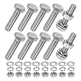 M METERXITY 10セット 六角ボルト M6 ボルト M6×25mm ナット ロックワッシャー 平座金 ステンレス 六角頭ネジ 全ねじ 耐久性 防錆 産業 部品 機械 シルバー