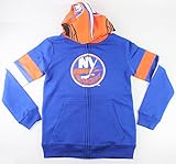 新しいYork Islanders NHL Youth " Goalie Mask " Full Zip Fleece Hoodie XL