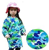 Long Sleeve School Art Painting Apron Smock Coverall, Breathable, Adjustable in Size (Grade K-3: 5-7