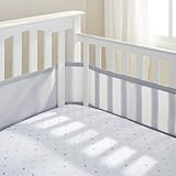 Breathablebaby Mesh Crib Bumper - Breathable, Hypoallergenic Fabric (Grey Mist) by BreathableBaby