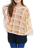 DWSIOOW　多機能で360度安心　授乳ケープ　授乳ポンチョ　授乳カバー　マタニティウェア　ボーダートップスにもなる　普段着にも使える　フリーサイズ　お出かけ便利　出産祝いにもオススメ (チェックー