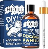 HIQILI 100ml アロマオイル ココナッツ バニラ エッセンシャルオイル ディフューザー・加湿器用 長持ちする香り・リラックスに最適の精油