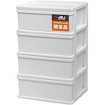 Amazon｜サンカ ルームス 収納 チェスト ホワイト 白 スリム 4段 (幅34