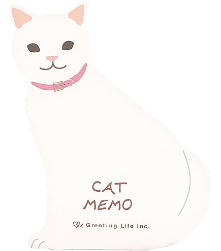 Amazon.co.jp: グリーティングライフ アニマルダイカットメモ ねこ ETN