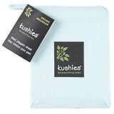 Kushies Organic Jersey Play Pen Fitted Sheet, Light Blue by Kushies [並行輸入品]