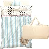 サンデシカ×エムール 洗える ベビーお昼寝布団7点セット 水玉ストライプ [Baby Product] [Baby Product]