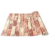 【miyabi】オシャレ壁紙 DIY 赤レンガ風 （53ｃｍ×10ｍ）自分で貼れる！