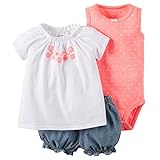 カーターズ Carter's ボディスーツ + チュニック + パンツ 豪華3点セット 3-Piece Bodysuit & Diaper Cover Set 18M (78-83cm) [並行輸入品