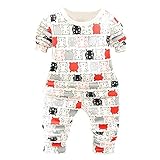 Karchi　女 幼児の子供 ベビー ボーイ 女の子 服装 パジャマの漫画のTシャツのトップス+パンツ 服セット (110, 白い＋赤)
