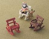マスコットを乗せて飾るアイテム 丸和貿易 ミニチュアボーム ロッキングチェアー レッド 400627902