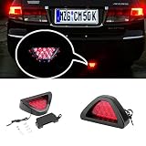 Wunes(TM) 新車オートバイのテールライトユニバーサルブレーキライトフラッシュストロボランプ12 LED緊急警報停止信号ランプ