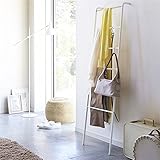 ラダーハンガータワー/壁面収納 【ホワイト】 幅45cm×奥行24cm×高さ160cm スリム・省スペース