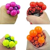 Generic Stress Relief SqueezingソフトゴムベントGrapeボール手手首おもちゃランダム色1pc
