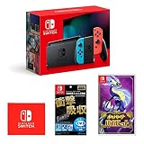 Nintendo Switch 本体 (ニンテンドースイッチ) Joy-Con(L) ネオンブルー/(R) ネオンレッド+【任天堂ライセンス商品】Nintendo Switch専用液晶保護フィルム 多機能+ポケットモンスター バイオレット -Switch (【Amazon.co.jp限定】Nintendo Switch ロゴデザイン マイクロファイバークロス 同梱)