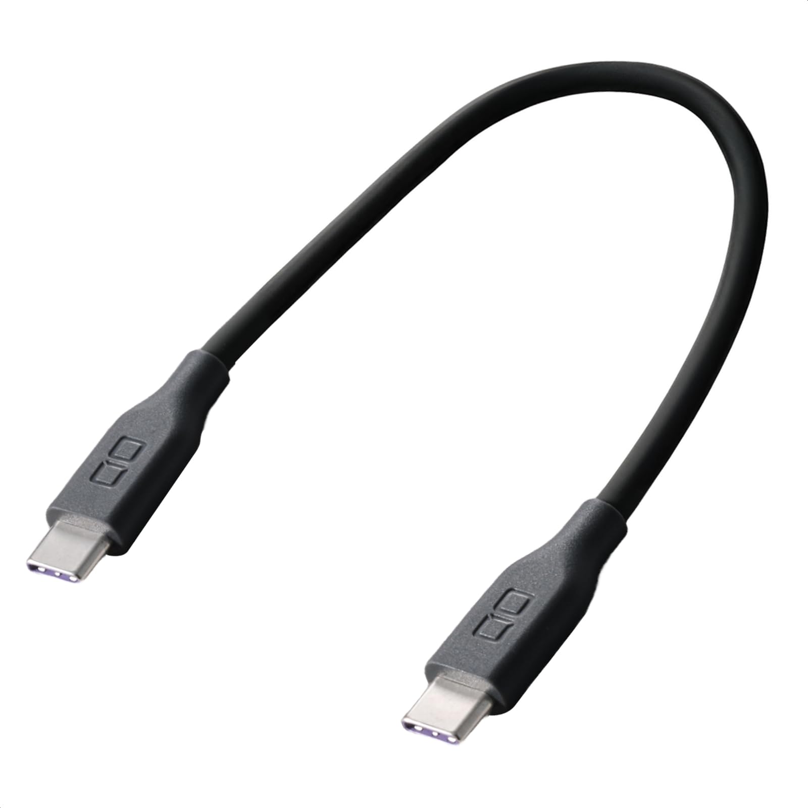 CIO 柔らかいシリコンケーブル USB-C CtoC 240W PD 急速充電 シリコンケーブル(0.15m, ブラック) | iPhone対応, MacBook対応, iPad対応, Google Pixel対応, 絡まりにくい短尺