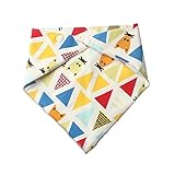 Lelife ベビービブ　出産祝い　赤ちゃん グッズ　純綿　5枚セット　多種（カラートライアングル）