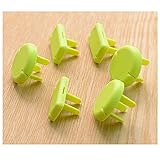 ベビーガード コンセントキャップ コンセントカバー 子供のいたずら対策 ホコリ・湿気侵入対策 コンセントガード 6枚入り (グリーン)